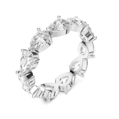 Vir Jewels 3.25 Cttw Lab Grown Diamond Eternity Ring Wedding Band In 14k White Gold For Women In Silver