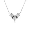 Vir Jewels 3/4 Cttw 3 Stone Princess Cut Diamond Pendant Necklace 14k White Gold With Chain In White