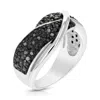 Vir Jewels 3/4 Cttw Black Diamond Ring .925 Sterling Silver With Rhodium Plating In Black