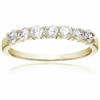 Vir Jewels 3/4 Cttw Diamond Wedding Band In 14k Gold 7 Stones Prong Set In Yellow