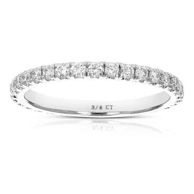 Vir Jewels 3/4 Cttw Lab Grown Diamond Eternity Ring Wedding Band In Sterling Silver For Women In Metallic