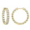 Vir Jewels 4 Cttw Diamond Hoop Earrings 14k Yellow Gold In Silver