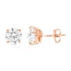 Vir Jewels 4 Cttw Lab Grown Diamond Stud Earrings In 14k Gold With Push Backs For Women In Brown