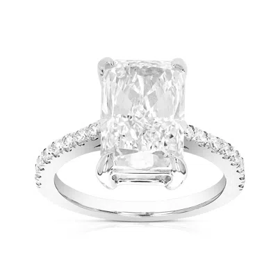 Vir Jewels 4.50 Cttw Lab Grown Diamond Engagement Ring In 14k White Gold For Women