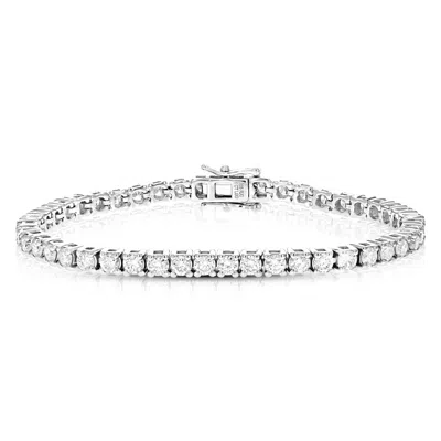 Vir Jewels 5 Cttw Lab Grown Diamond Tennis Bracelet In Sterling Silver 7 Inch For Women In Metallic