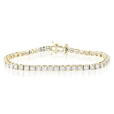Vir Jewels 7 Cttw Lab Grown Diamond Tennis Bracelet In 14k White Gold 7 Inch For Women