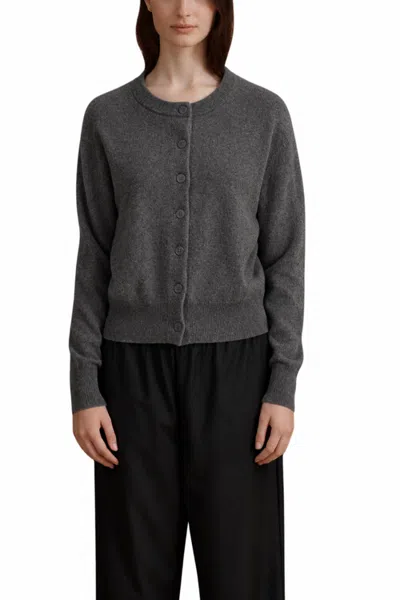 Vir Vita Agatha Cashmere Cardigan In Gray