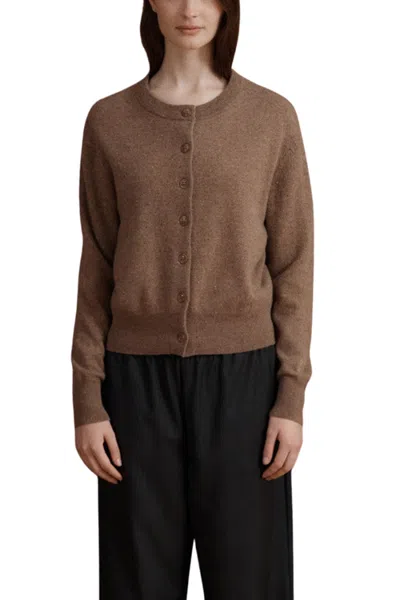 Vir Vita Agatha Cashmere Cardigan In Brown