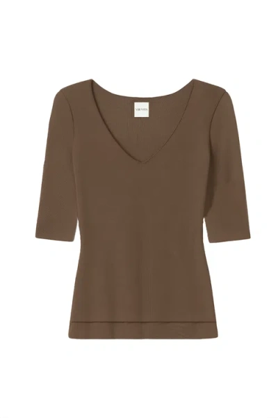 Vir Vita Agnes Top In Brown
