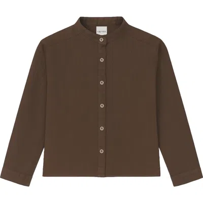 Vir Vita Alma Linen Shirt In Brown