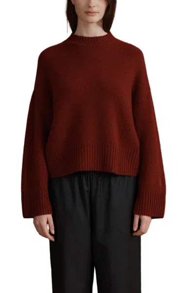 Vir Vita Bettina Cashmere Sweater In Burgundy