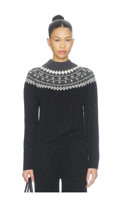 Vir Vita Bruna Fair Isle Cashmere Sweater In Black