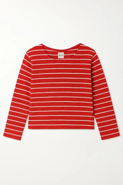 Vir Vita Camille Linen Striped Top In Multi