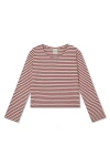 Vir Vita Camille Striped Top In Pink