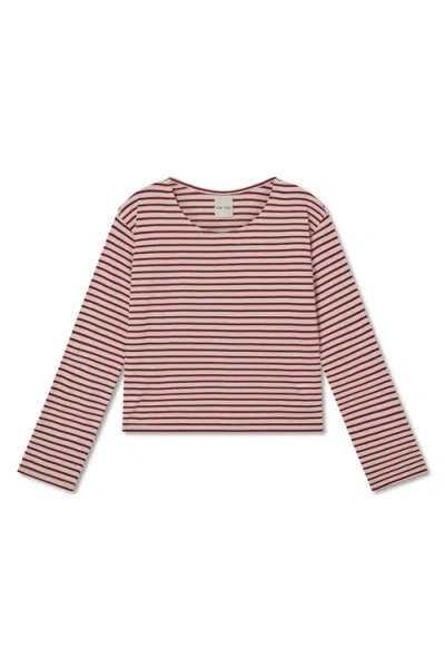 Vir Vita Camille Striped Top In Pink