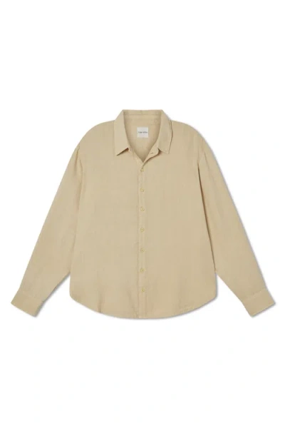 Vir Vita Cecile Oversized Linen Shirt In Neutral