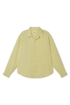 Vir Vita Cecile Oversized Linen Shirt In Yellow