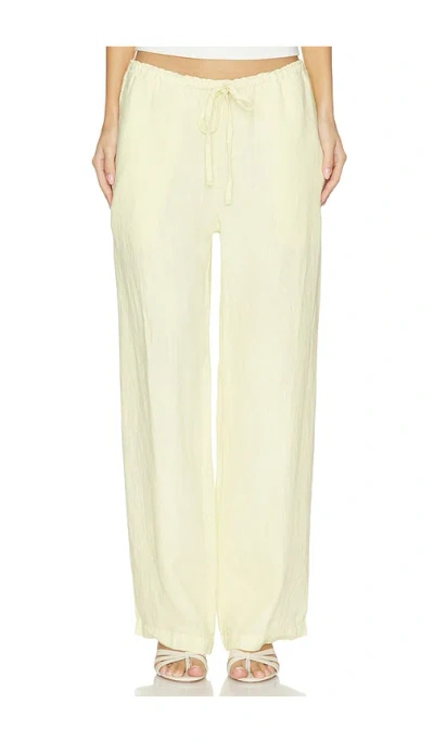 Vir Vita Delphine Linen Pant In Yellow