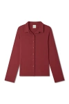 Vir Vita Eloise Pointelle Cardigan In Red