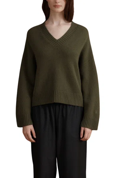 Vir Vita Filippa V-neck Cashmere Sweater In Green