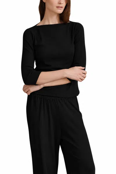 Vir Vita Florence Boatneck Top In Black