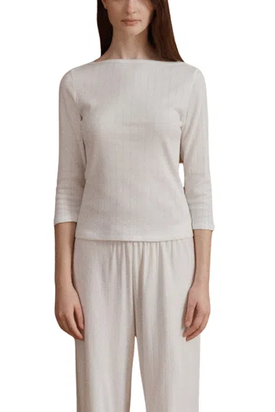 Vir Vita Florence Boatneck Top In Neutral