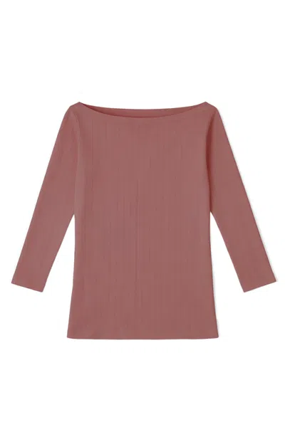 Vir Vita Florence Boatneck Top In Neutral