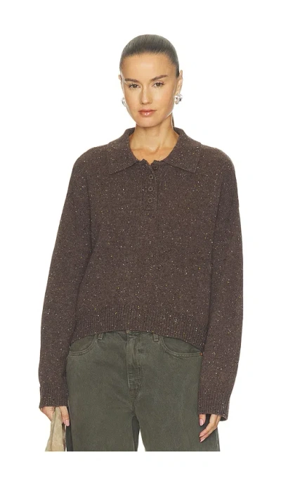 Vir Vita Frida Cashmere Polo In Brown