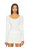 Vir Vita Maia Scoop Neck Pointelle Top