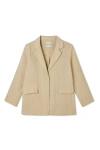 Vir Vita Margaret Linen Blazer In Brown