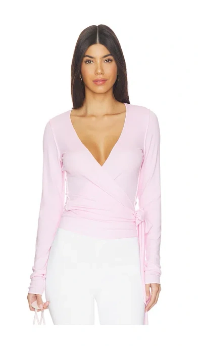 Vir Vita Margot Wrap Top In Pink