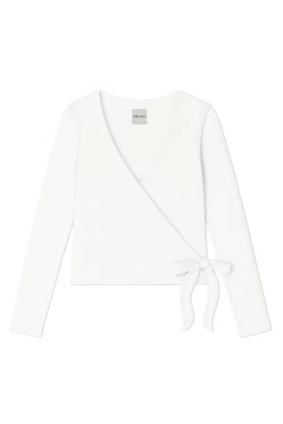 Vir Vita Margot Wrap Top In White