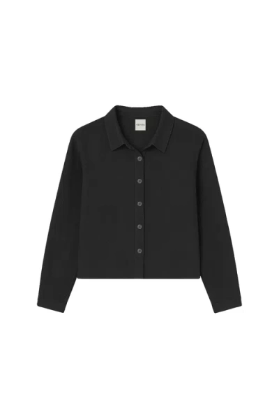 Vir Vita Paloma Linen Shirt In Black
