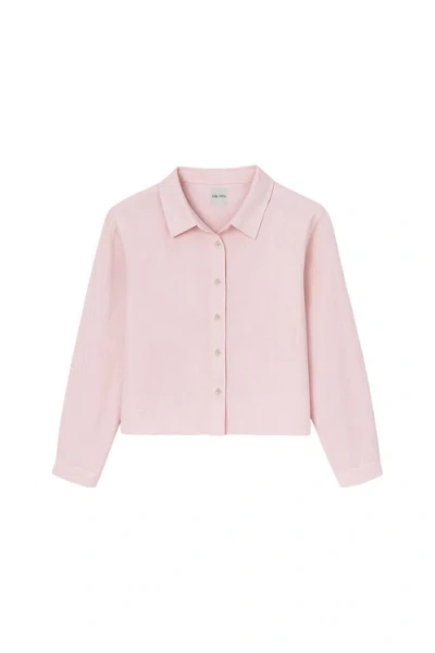 Vir Vita Paloma Linen Shirt In Pink
