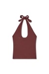 Vir Vita Pauline Halter Top In Brown