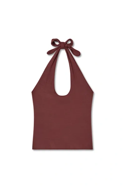 Vir Vita Pauline Halter Top In Brown