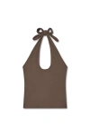 Vir Vita Pauline Halter Top In Brown