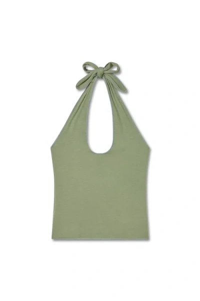 Vir Vita Pauline Halter Top In Green