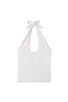 Vir Vita Pauline Pointelle Halter Top In White