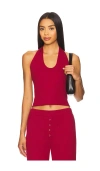 Vir Vita Pointelle Halter Top