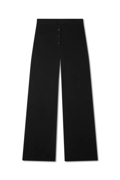 Vir Vita Pointelle Lounge Pant In Black