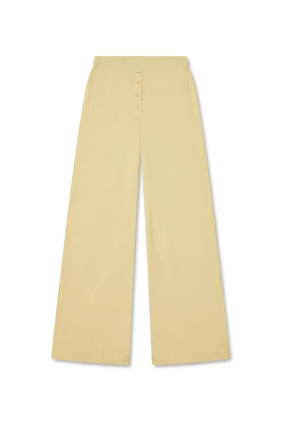 Vir Vita Pointelle Lounge Pant In Yellow