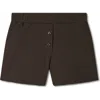 Vir Vita Pointelle Lounge Short In Brown
