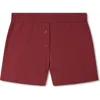 Vir Vita Pointelle Lounge Short In Red