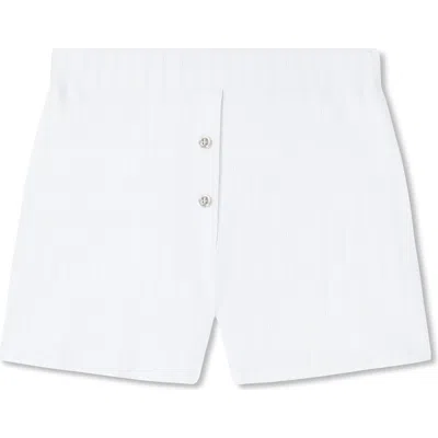 Vir Vita Pointelle Lounge Short In White