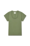 Vir Vita Pointelle Scoop Tee In Animal Print