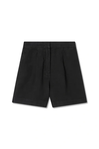 Vir Vita Relaxed Linen Short In Black