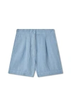Vir Vita Relaxed Linen Short In Blue