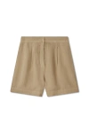 Vir Vita Relaxed Linen Short In Brown