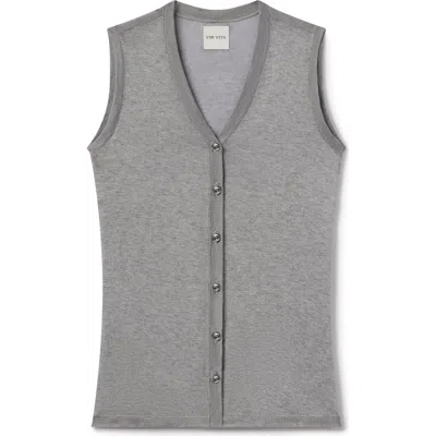 Vir Vita Seraphine Vest Modal Silk In Gray